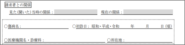 障害年金_第三者証明_請求者との関係